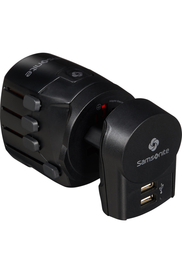 Samsonite Travel Accessories World Adaptor Pro 3-P+USB Schwarz