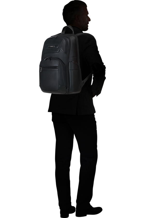 Samsonite Pro-Dlx 6 Leather Backpack 15.6'  Schwarz Samsonite Pro-Dlx 6 Leather Backpack 15.6'  Schwarz