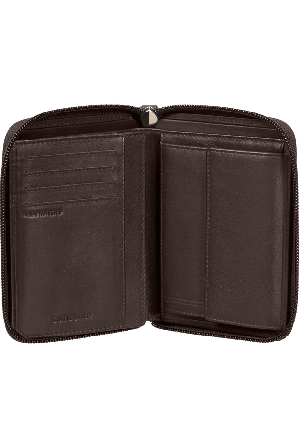 Samsonite Attack 2 Slg 323 - W ZIP AR+8CC+HFL+C  Ebony Brown