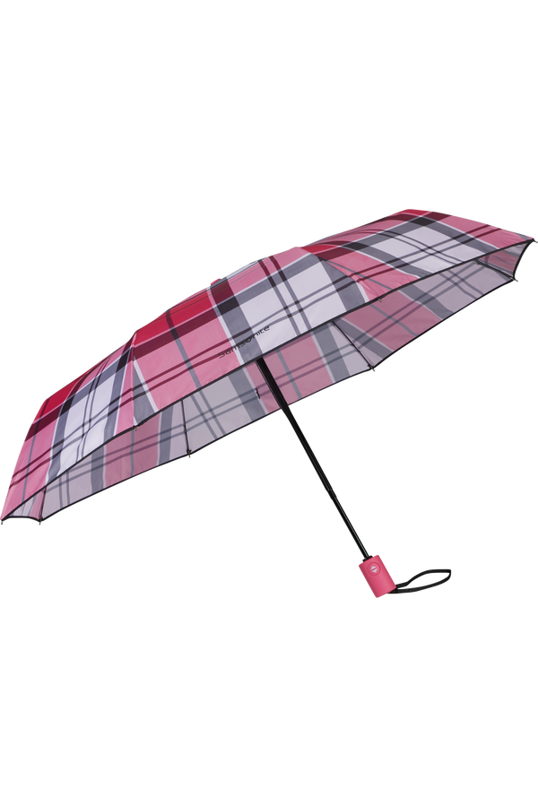 Samsonite Wood Classic S 3 Sect. Auto O/C Short  Fuchsia Check