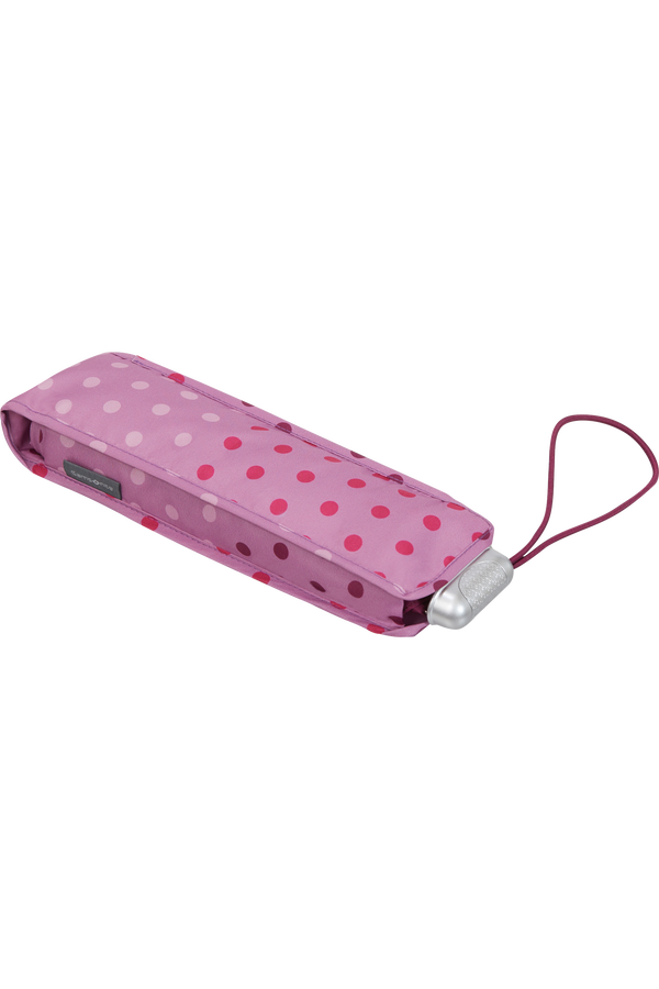 Samsonite Alu Drop S 3 Sect. Manual Flat  Purple Dots