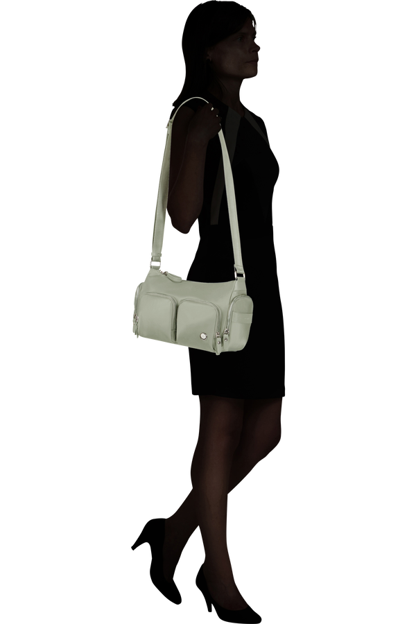 Samsonite Karissa Evo Shoulder Bag Multi Pkt  Sage green Samsonite Karissa Evo Shoulder Bag Multi Pkt  Sage green