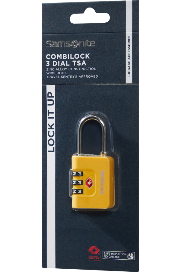 Samsonite Ta Revolution Combilock 3 dial TSA  Gelb