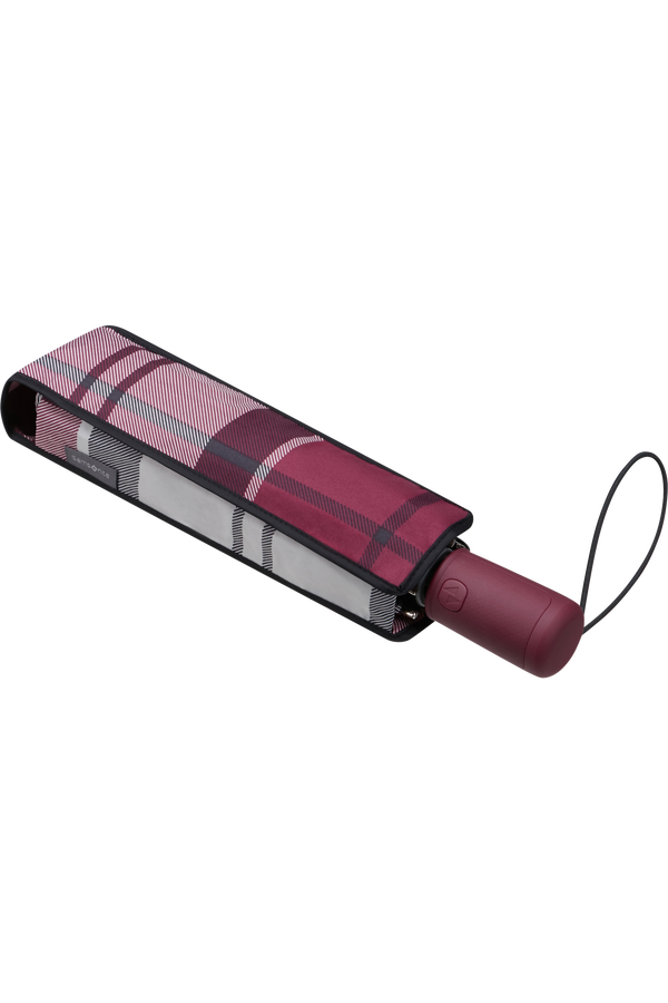 Samsonite Alu Drop S Safe 3 Sect. Auto O/C  Garnet Red Check