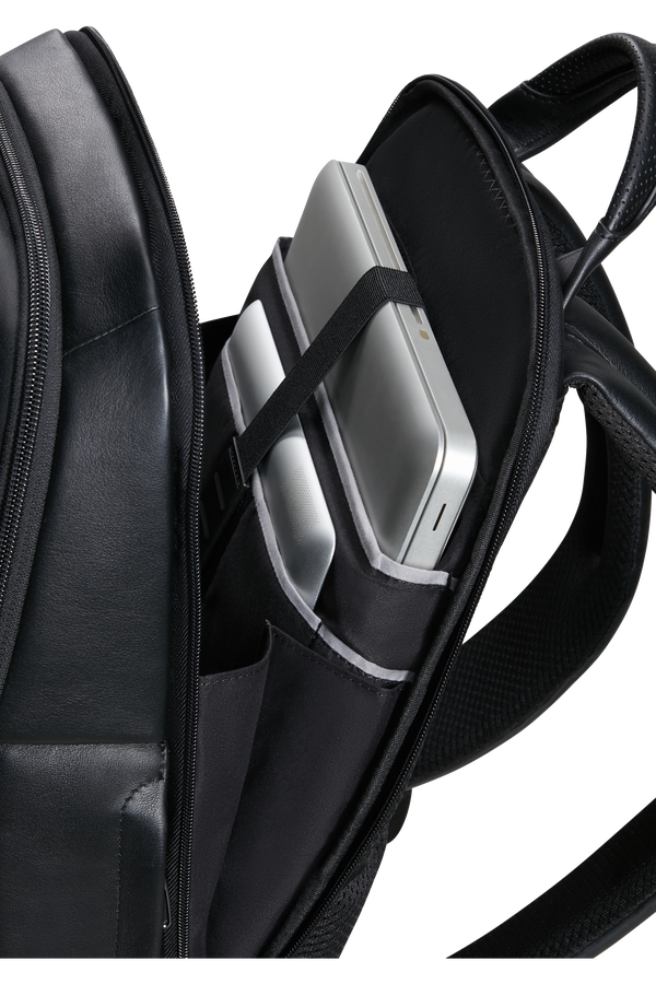 Samsonite Pro-Dlx 6 Leather Backpack 14.1'  Schwarz Samsonite Pro-Dlx 6 Leather Backpack 14.1'  Schwarz