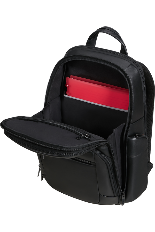 Samsonite Pro-Dlx 6 Leather Backpack 15.6'  Schwarz Samsonite Pro-Dlx 6 Leather Backpack 15.6'  Schwarz