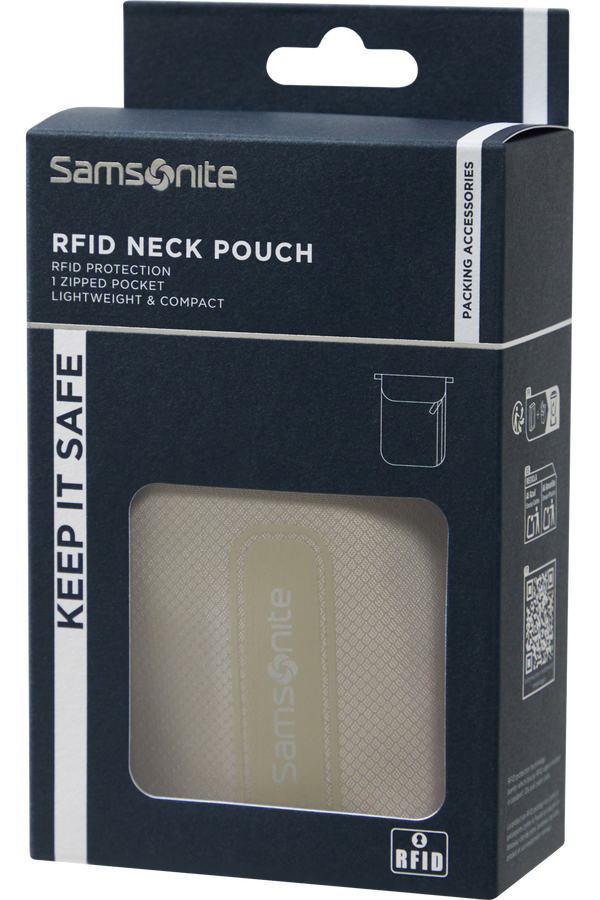 Samsonite Ta Revolution RFID Neck Pouch  Eclipse Grey