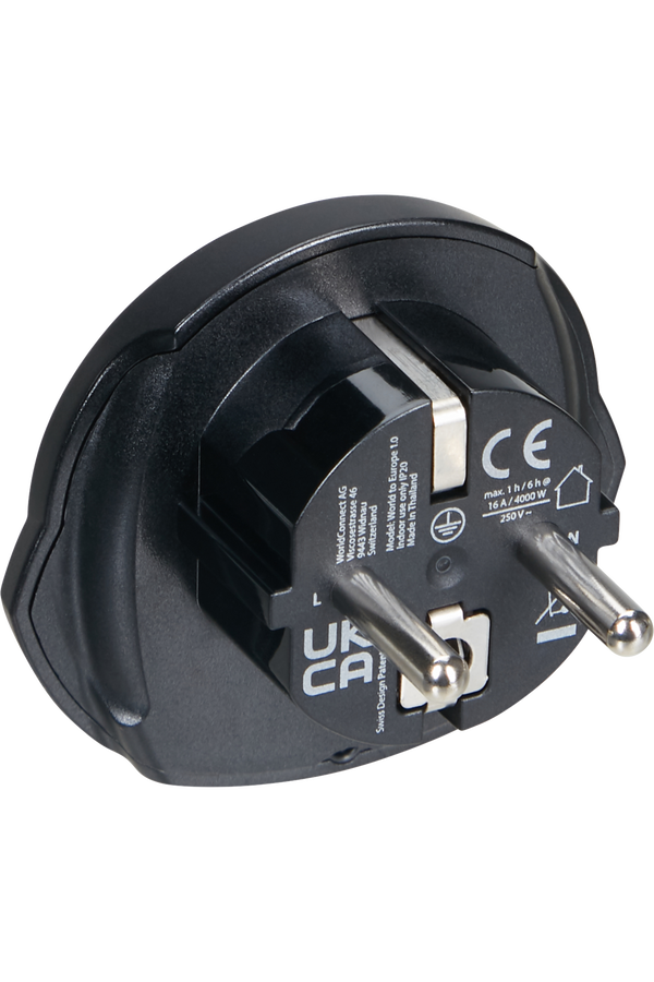 Samsonite Travel Accessories World to Europe Adaptor Schwarz Samsonite Travel Accessories World to Europe Adaptor Schwarz