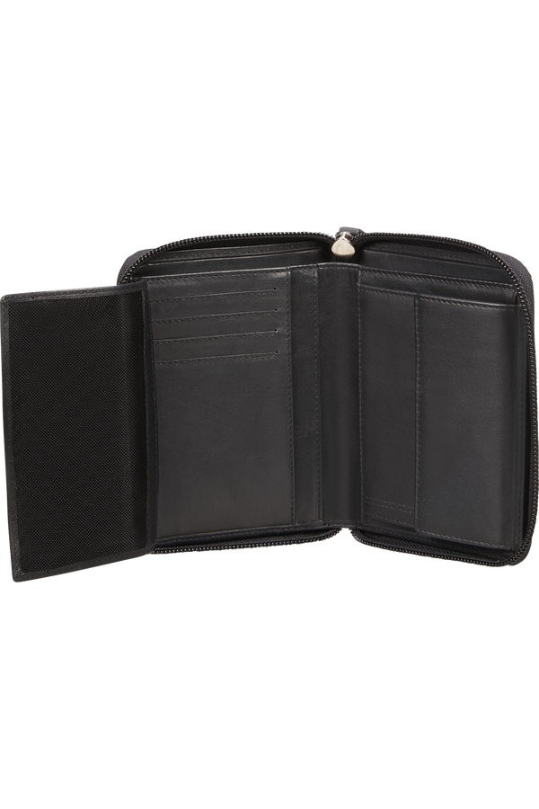 Samsonite Attack 2 Slg 323 - W ZIP AR+8CC+HFL+C  Schwarz