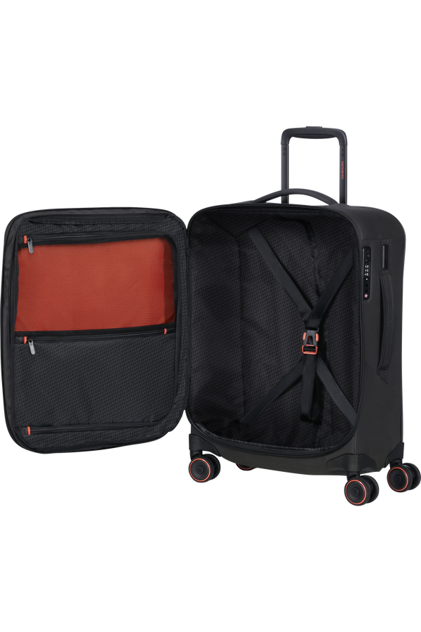 Samsonite Glazed Spinner Expandable 55cm  Schwarz
