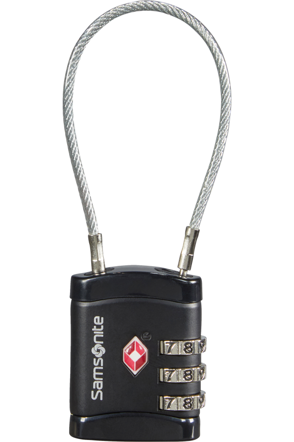Samsonite Global Ta Cablelock 3 dial TSA Schwarz Samsonite Global Ta Cablelock 3 dial TSA Schwarz