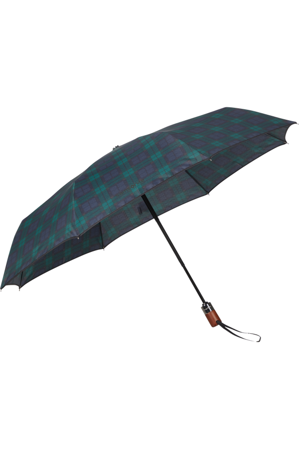 Samsonite Wood Classic S 3 Sect. Auto O/C Short  Blue/Green Scottish