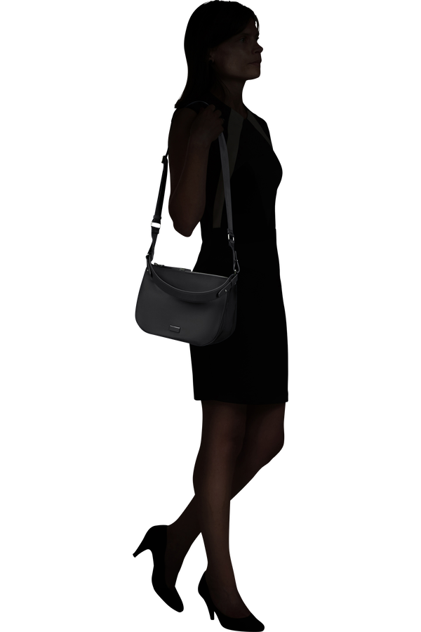 Samsonite Be-Her Hobo Bag Round 3 Compartments  Schwarz