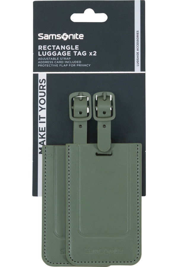 Samsonite Ta Revolution Rectangle Luggage Tag x2  Grün