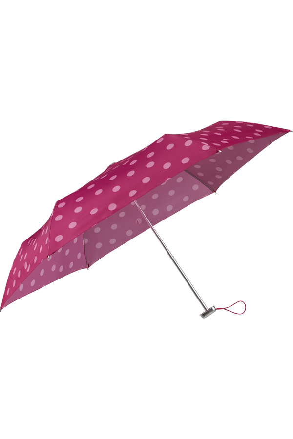 Samsonite Alu Drop S 3 Sect. Manual Flat  Violet Pink Polka Dots