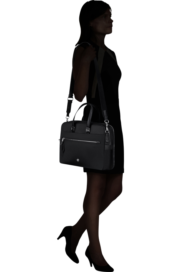 Samsonite Karissa Evo Bailhandle 15.6' 2 Comp  Schwarz Samsonite Karissa Evo Bailhandle 15.6' 2 Comp  Schwarz