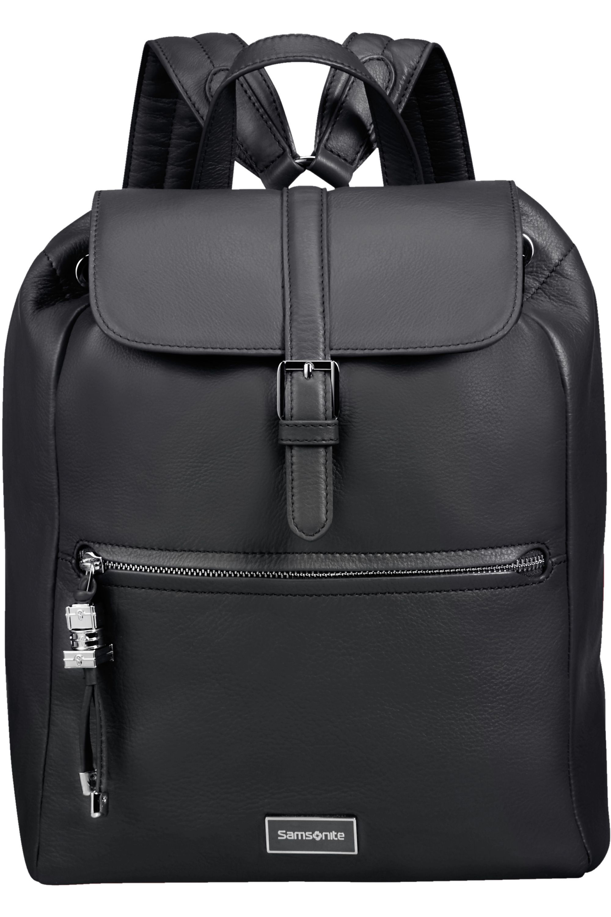 samsonite black leather backpack